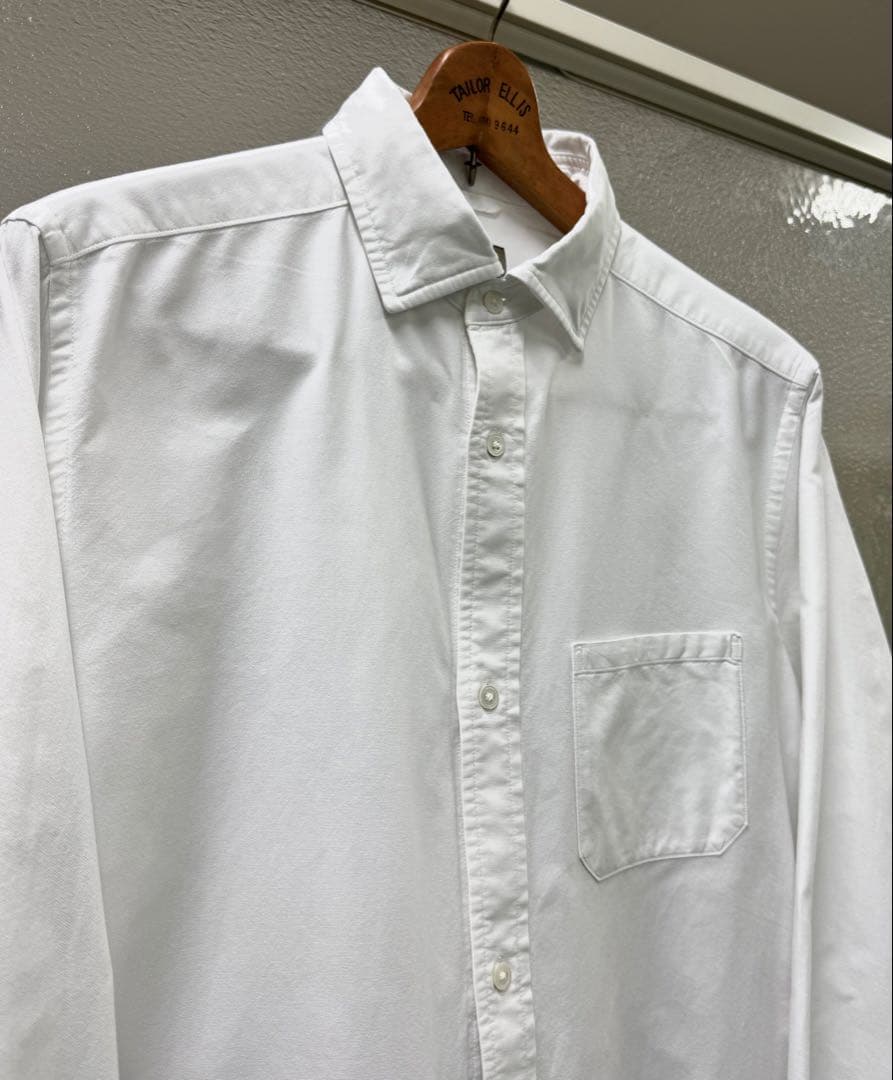 Nigel Cabourn ブリティッシュオフィサーズシャツ 52 ホワイト 白