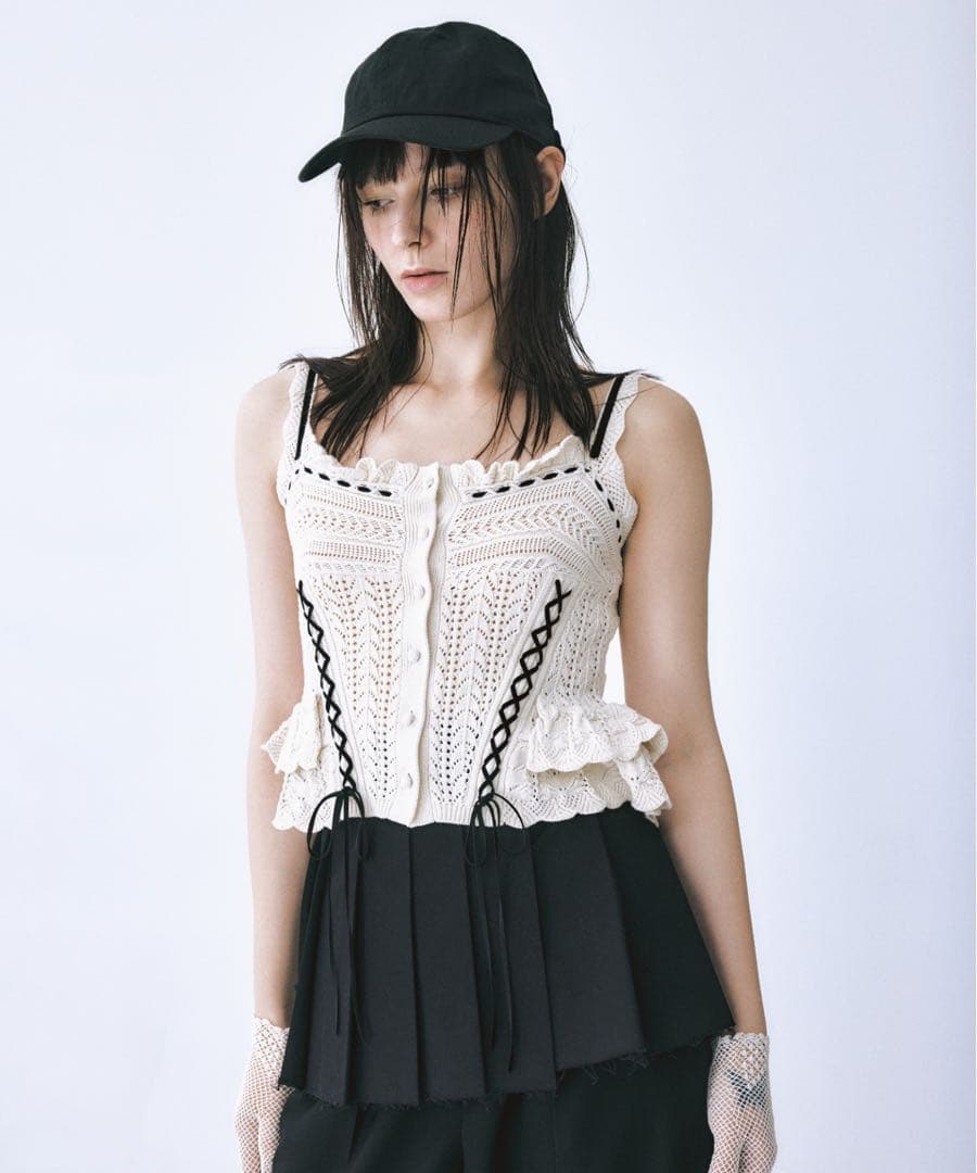 tanakadaisukeタナカダイスケSTUDIOUSチャイナリボンキャップ