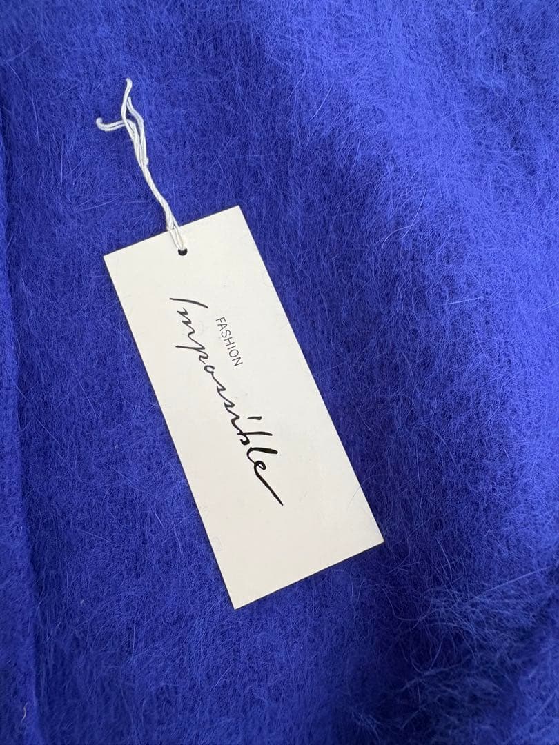 impossible レディース　ブルー　ニット　カーディガン 新品タグ付き