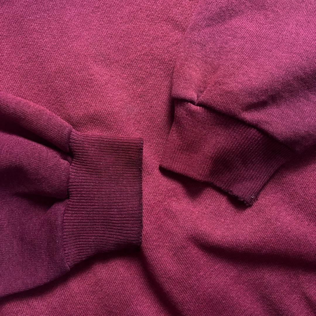 80s~90s USA製 鬼フェード プレーン スウェット ジップパーカー