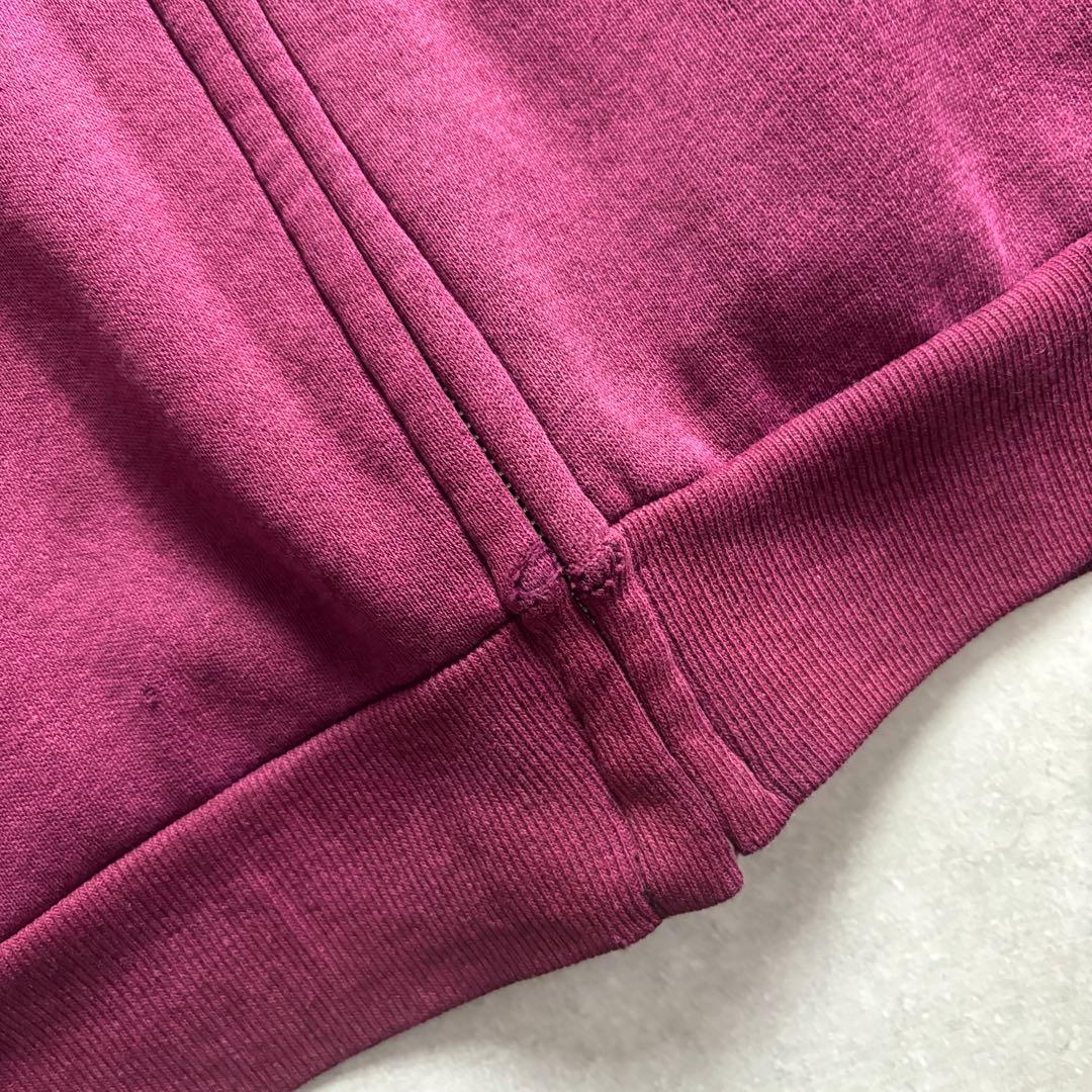 80s~90s USA製 鬼フェード プレーン スウェット ジップパーカー