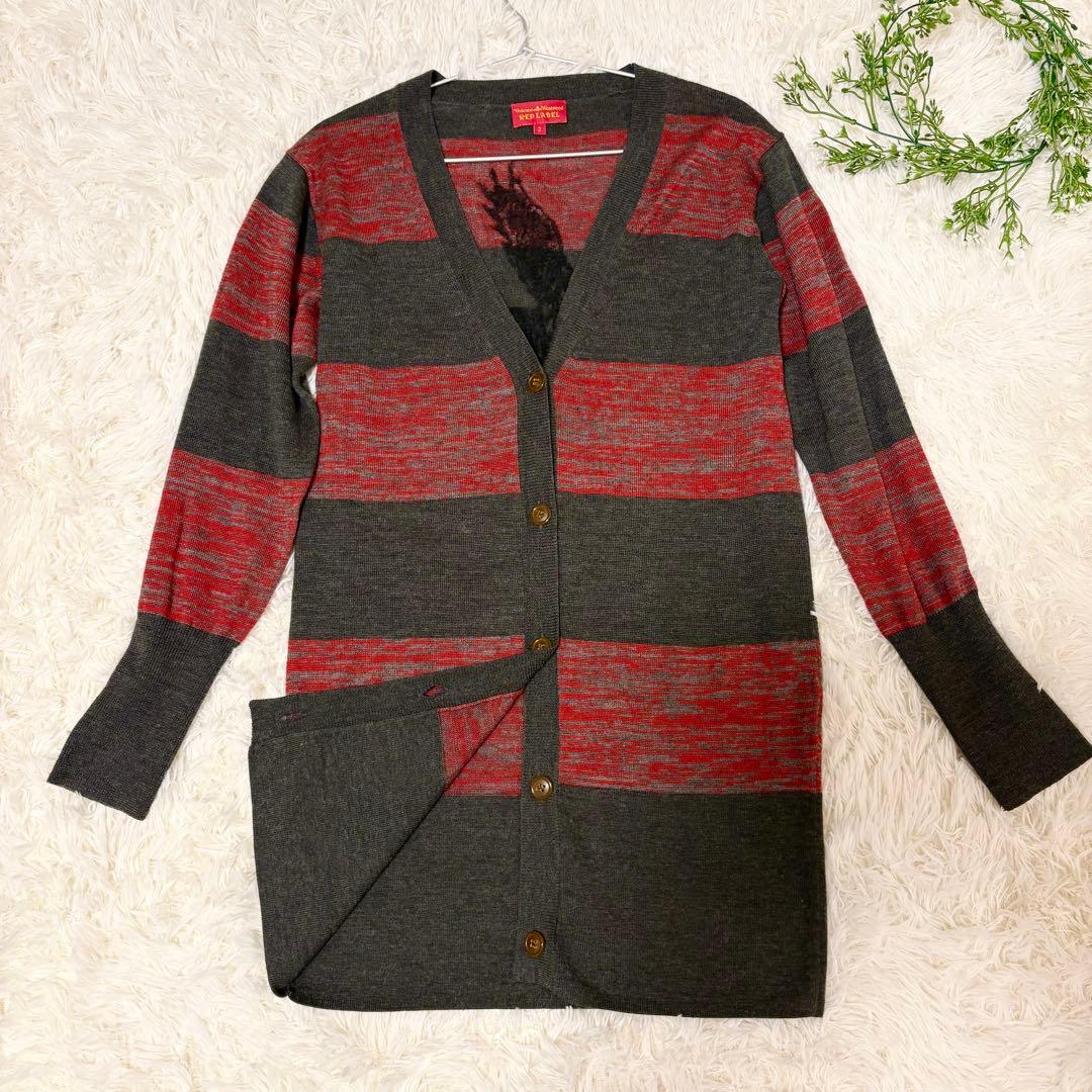 【ビックロゴ✨】Vivienne Westwood オーブ ロングカーディガン