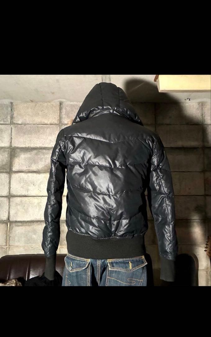 平成　お兄系　ダウンジャケット　リアルファー　グランジ　Y2K ダブルジップ