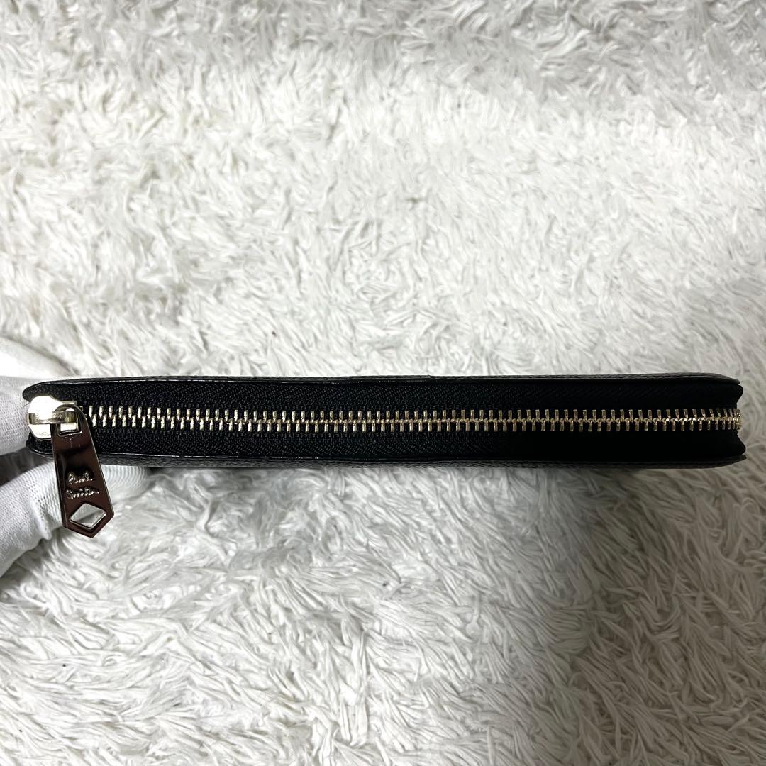 ✨極美品✨ポールスミス 長財布 L字ファスナー レザー マルチストライプ 黒