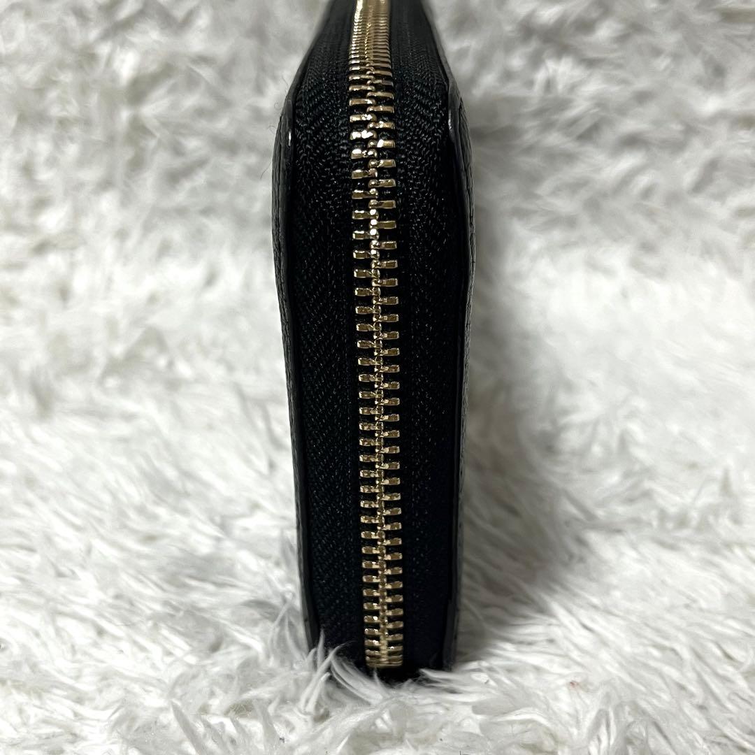 ✨極美品✨ポールスミス 長財布 L字ファスナー レザー マルチストライプ 黒