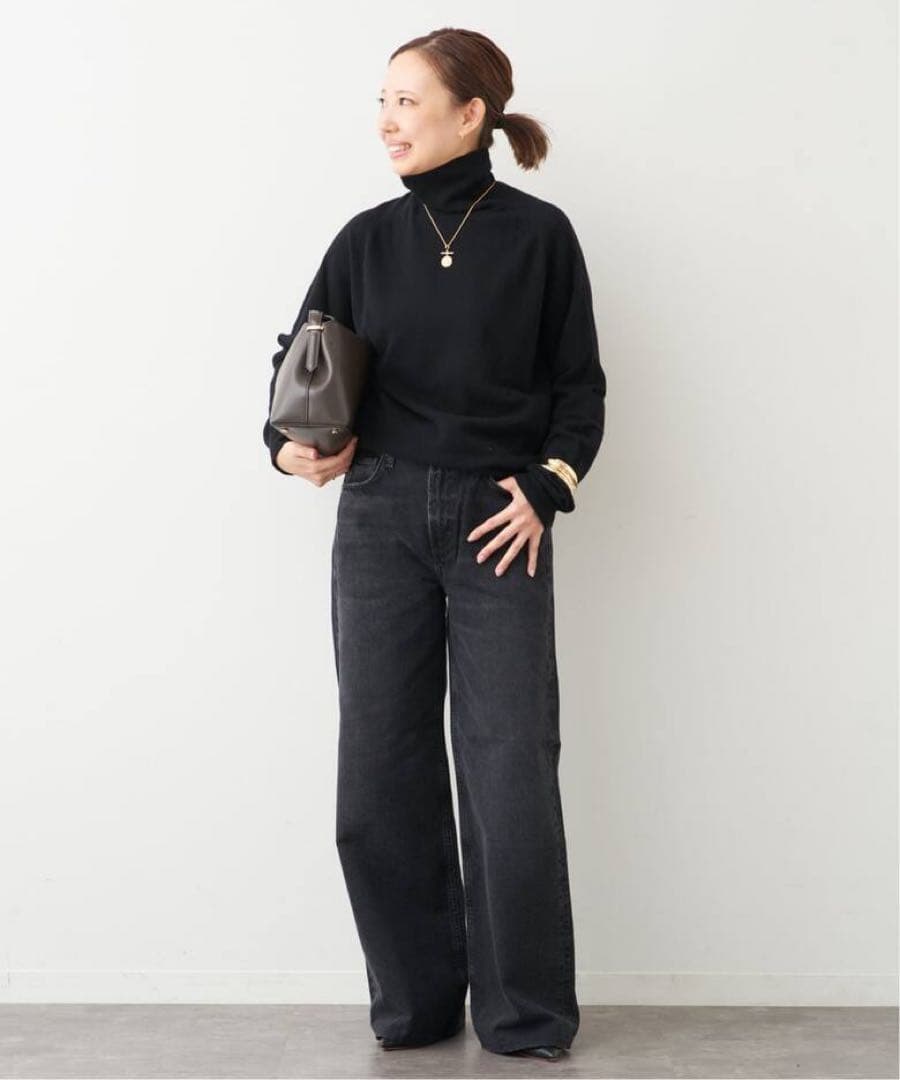 【極美品✨】ドゥーズィエムクラス　capriタートルネックプルオーバー　ブラック