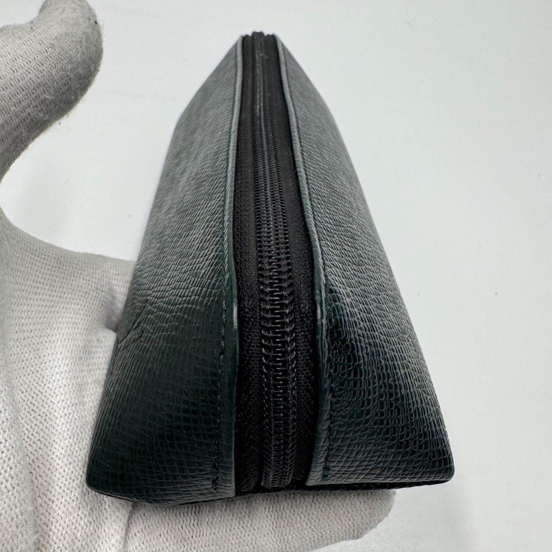 ルイヴィトン タイガ トゥルースペンケース レザー ペンケース ダークグリーン