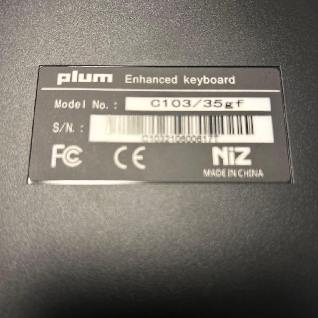 NIZ C103 キーボード PBT 黒/灰色 35gf