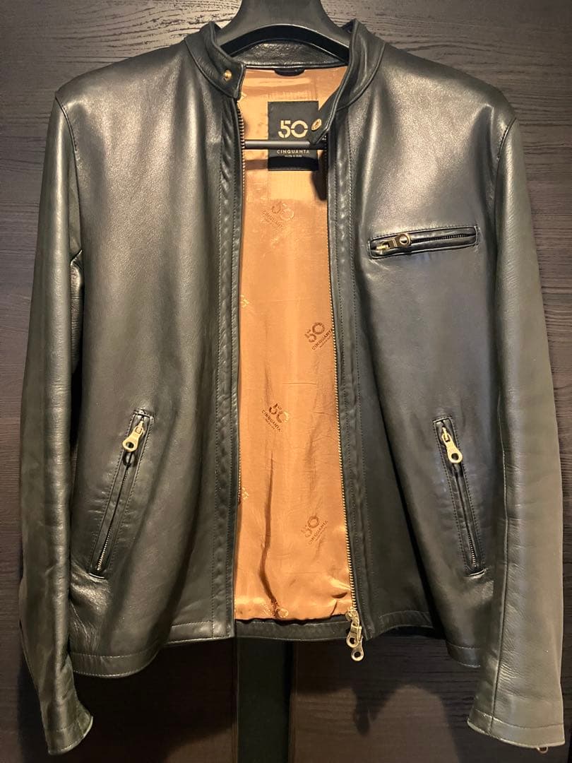 限定値引　チンクアンタ　シングルライダース　ブラック　サイズ48