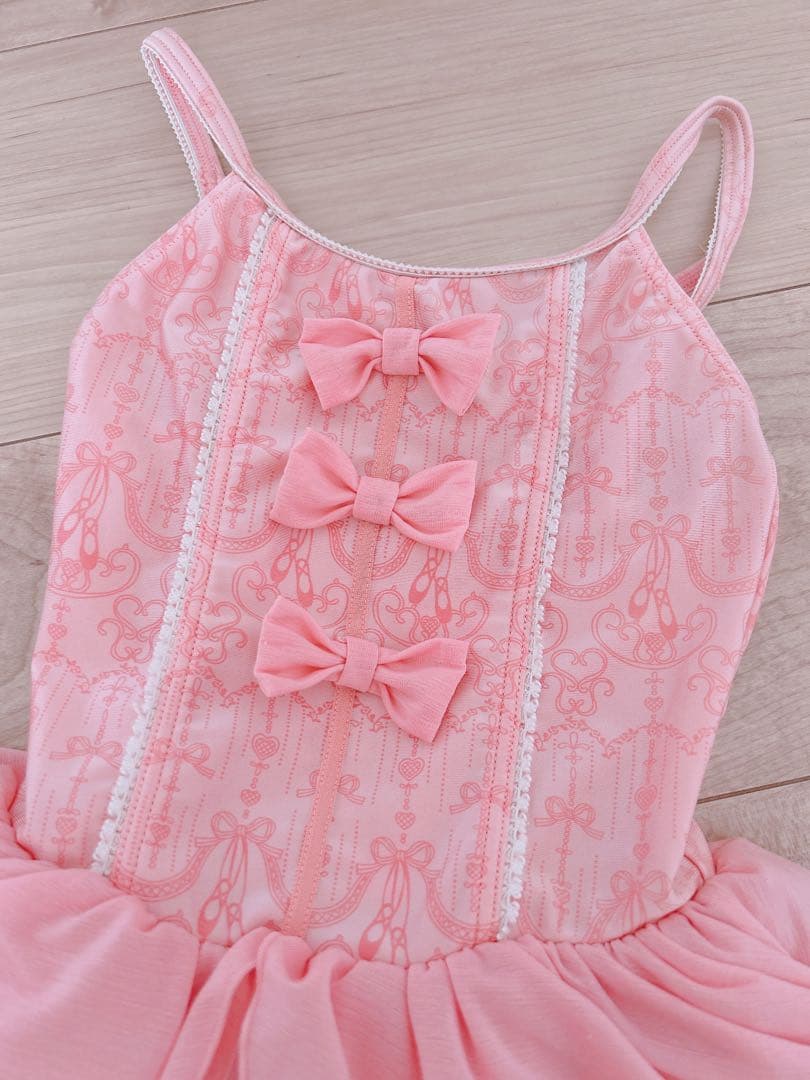 【チャコット】バレエスカート付きレオタード120Kピンク