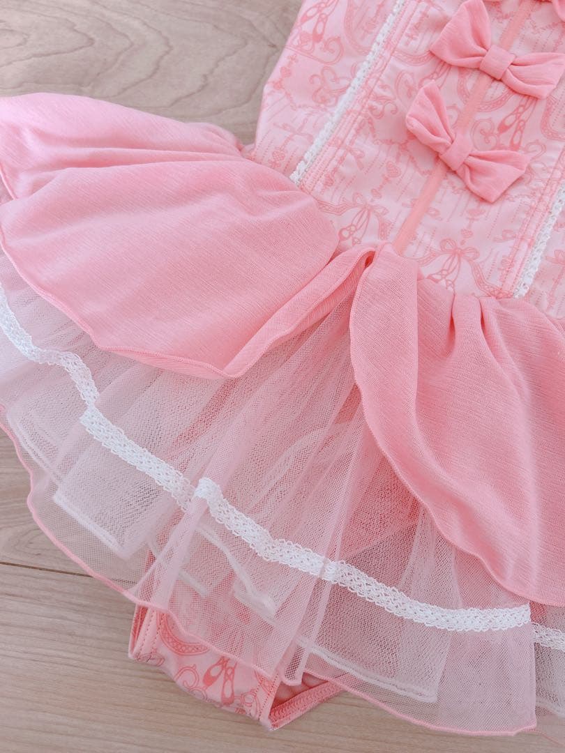 【チャコット】バレエスカート付きレオタード120Kピンク