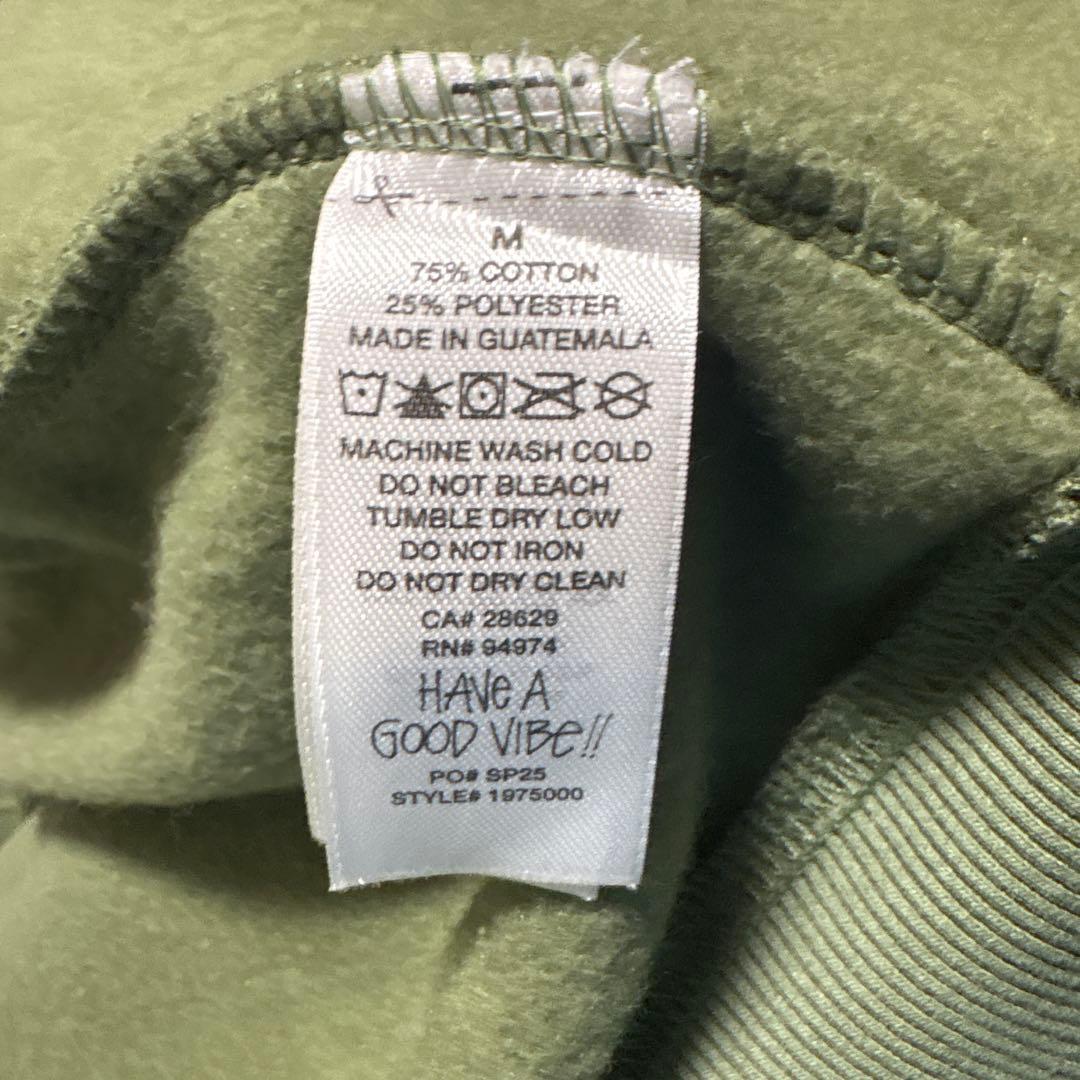 STUSSY ジップパーカ カーキ サイズM