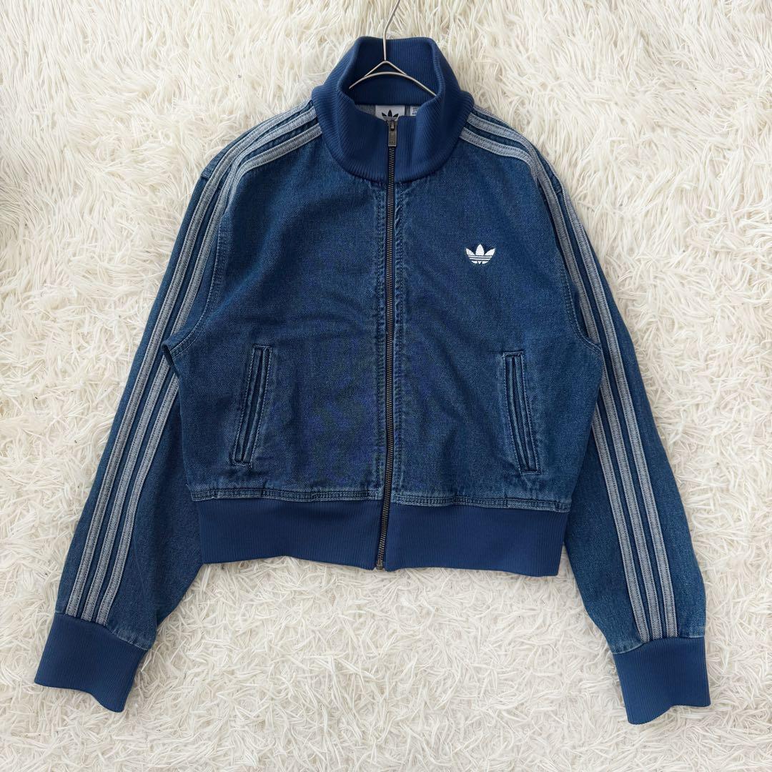 adidas アディダス トラックジャケット デニム ブルー ファイヤーバード