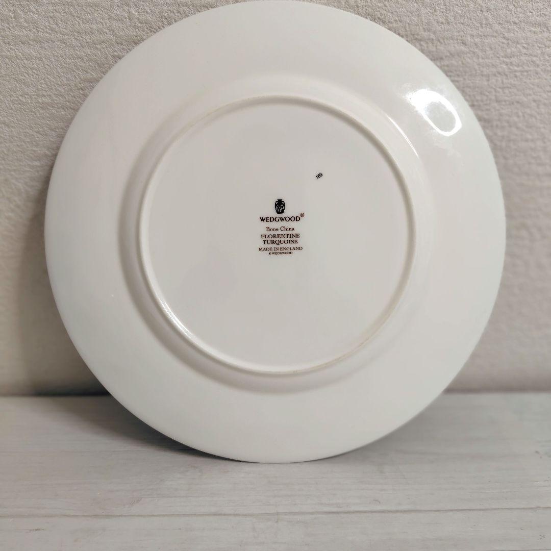  フロレンティーン ターコイズ プレート　27cm　2枚　黒壺