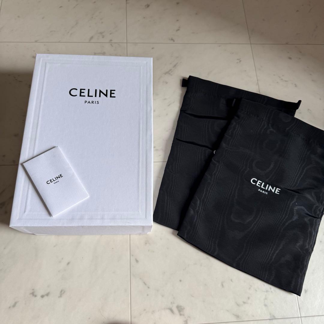 CELINE トリオンフ ウィズチェーン マーガレットローファー ブラウン 38