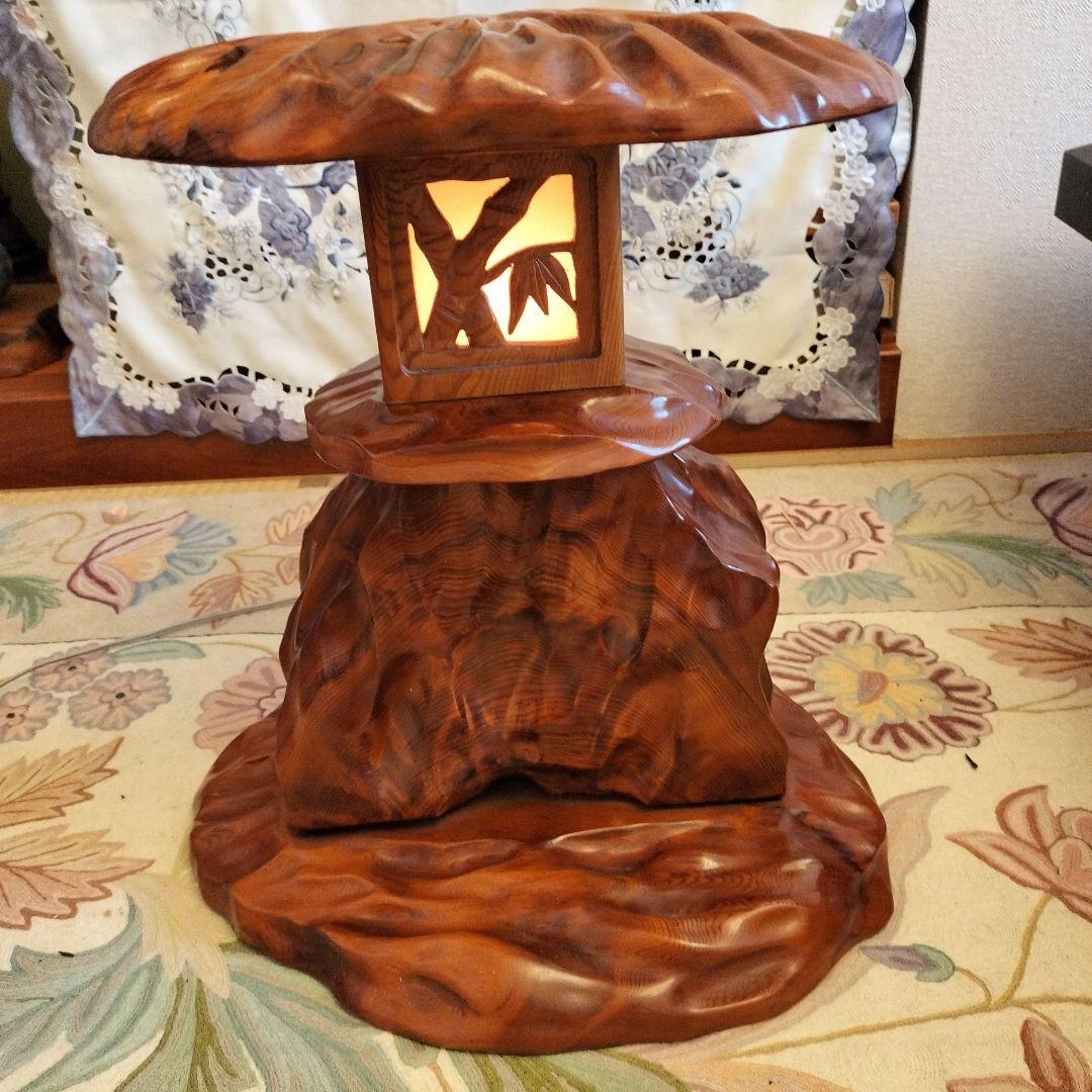 超希少 大きいサイズ 屋久杉 灯籠 置き物 レア