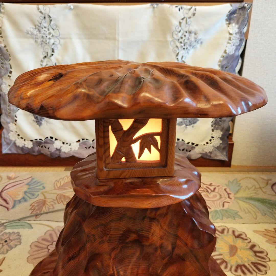 超希少 大きいサイズ 屋久杉 灯籠 置き物 レア