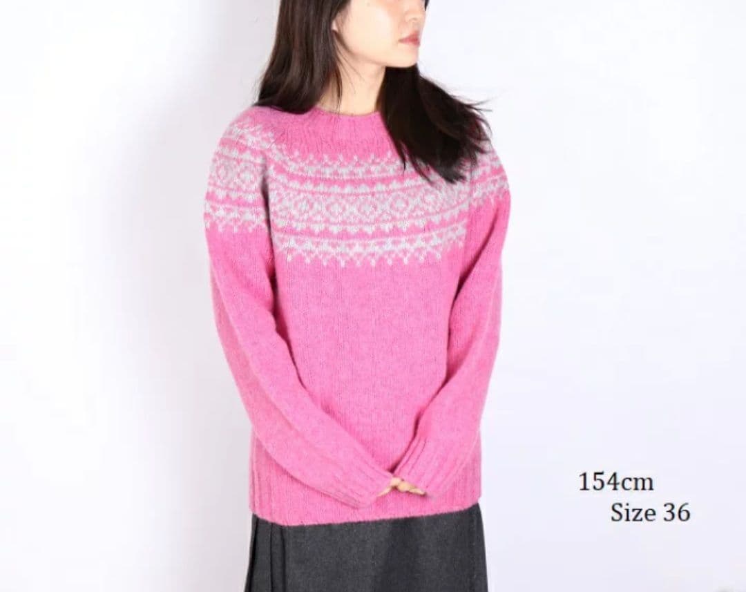 完売品✨英国製 ハーレーオブスコットランド ノルディックセーター 男女兼用