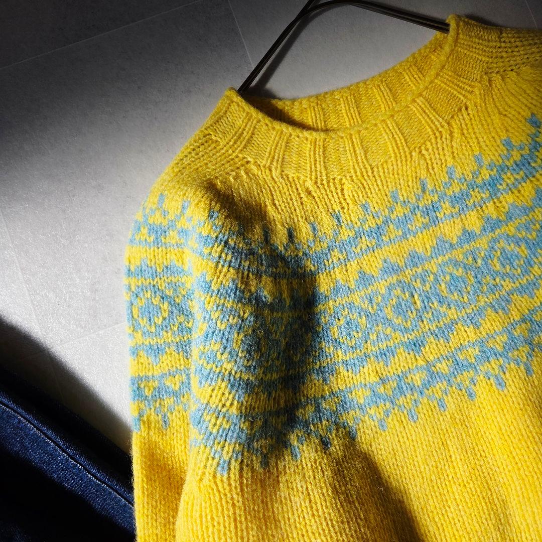 完売品✨英国製 ハーレーオブスコットランド ノルディックセーター 男女兼用