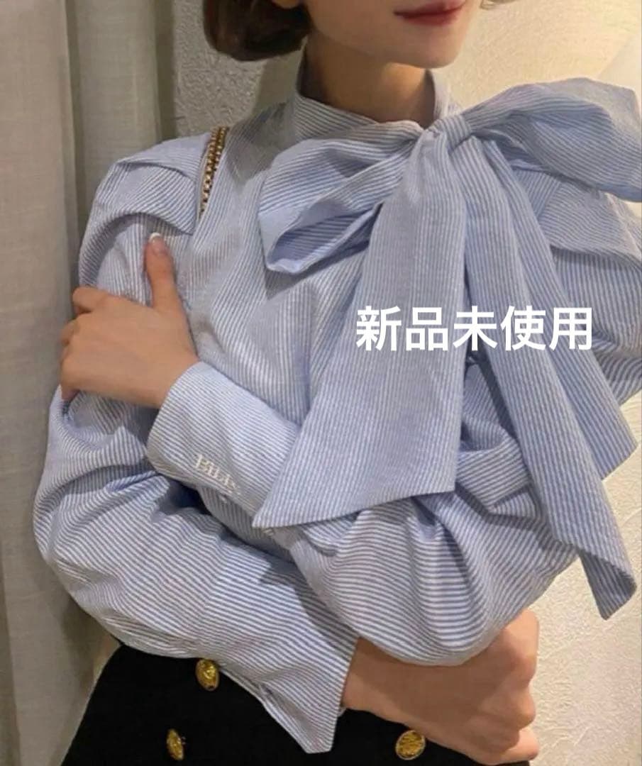 【新品タグ付き】Bibiy RIBBON CUFFS BLOUSE