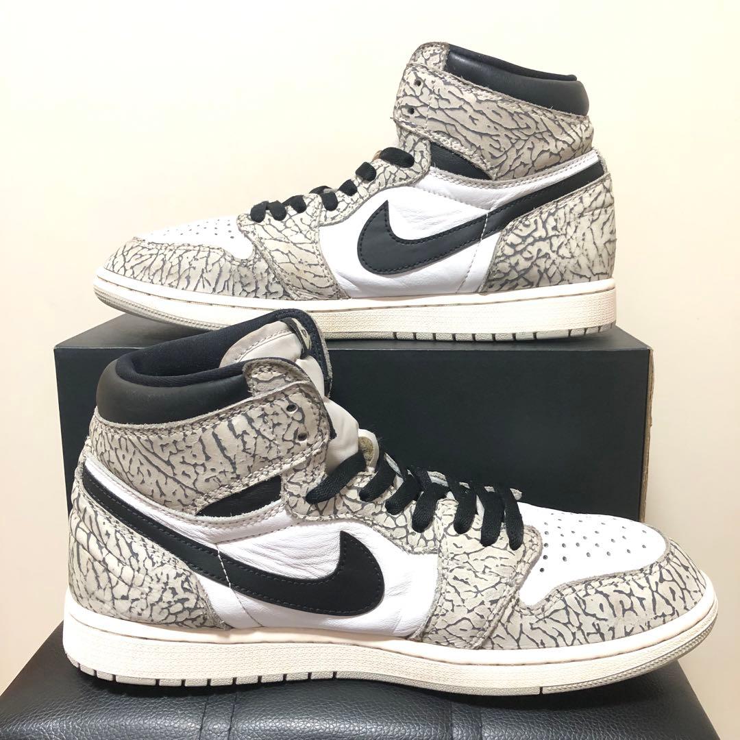 NIKE ナイキ エアジョーダン 1 レトロ ハイ OG ホワイト　セメント