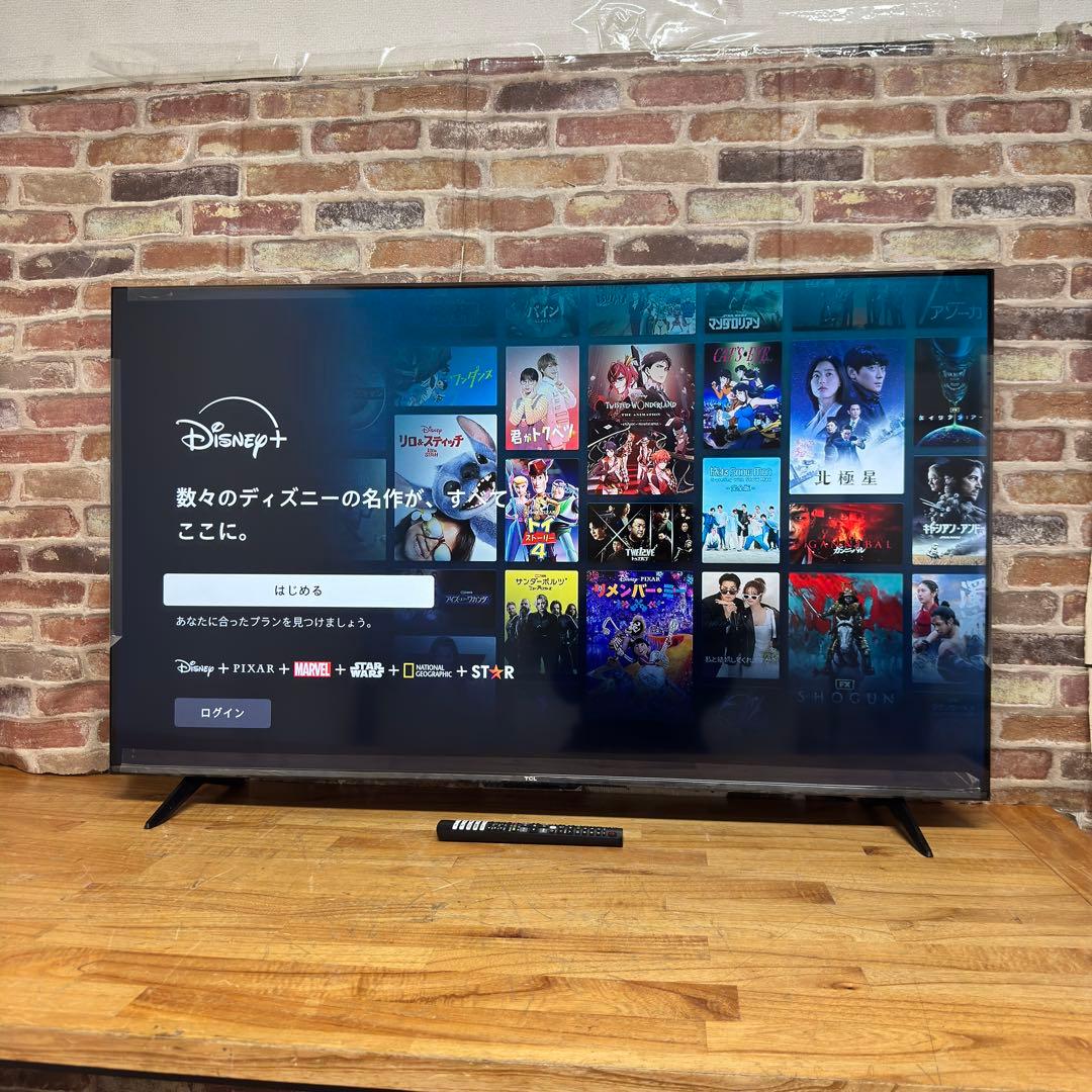 2025年製！ TCL 55V型 4K 液晶テレビ 55P61K 動画アプリ搭載