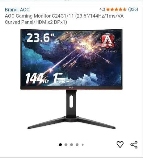 AOC C24G1/11 23.6インチ ゲーミングモニター