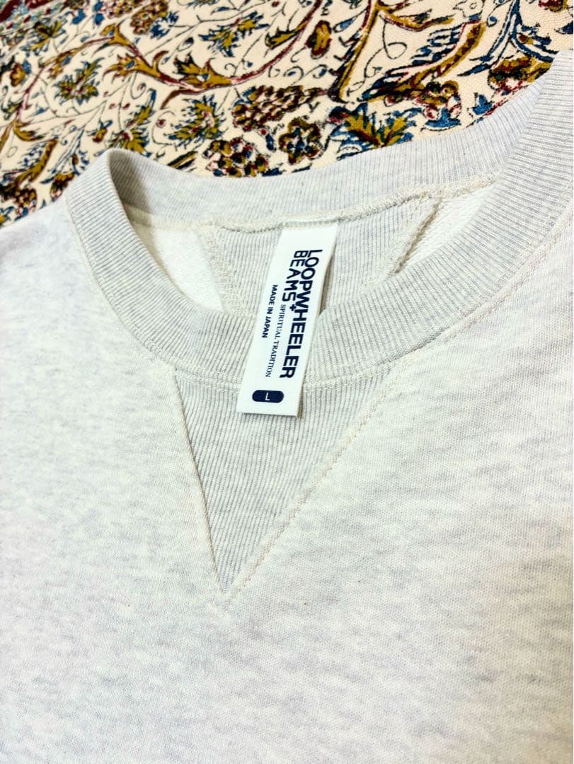 LOOPWHEELER×BEAMS + スウェット オートミール L
