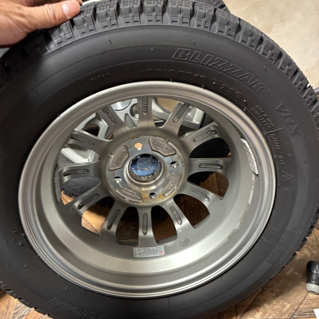 【スタッドレス】ブリヂストン VRX 13インチ ホイールセット