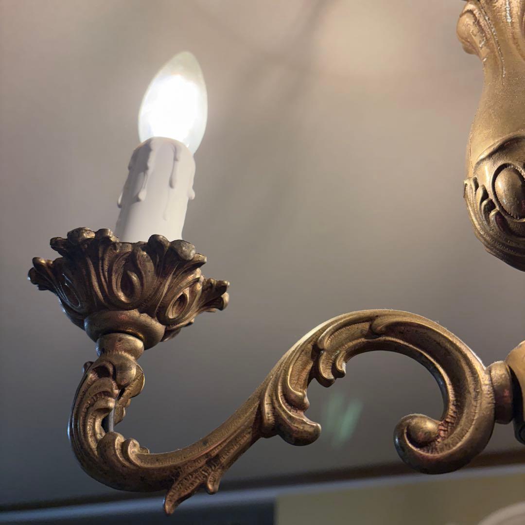 ゴールドシャンデリア フランス製3灯 クラシックスタイル