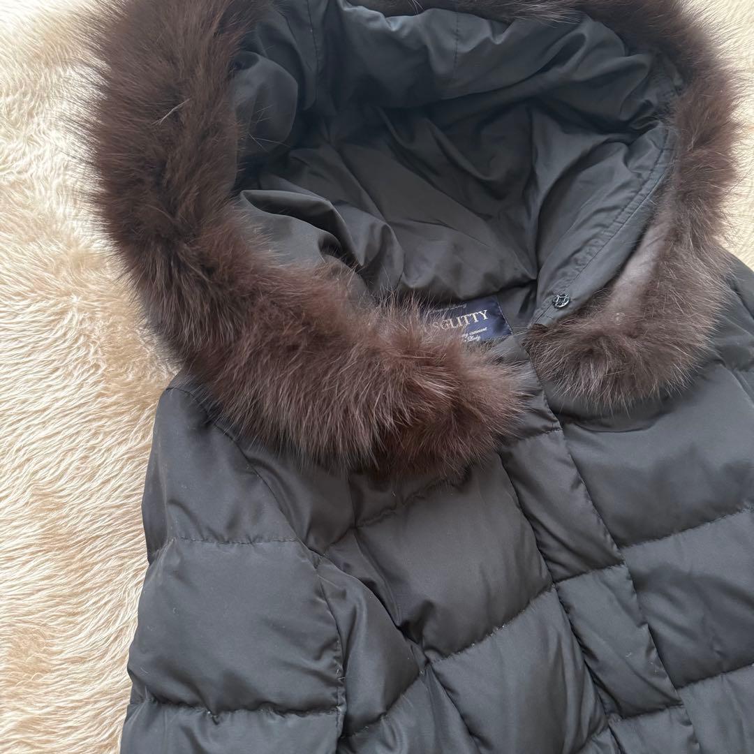 美品✨【JUSGLITTY】ジャスグリッティー リアルファー ロングダウンコート