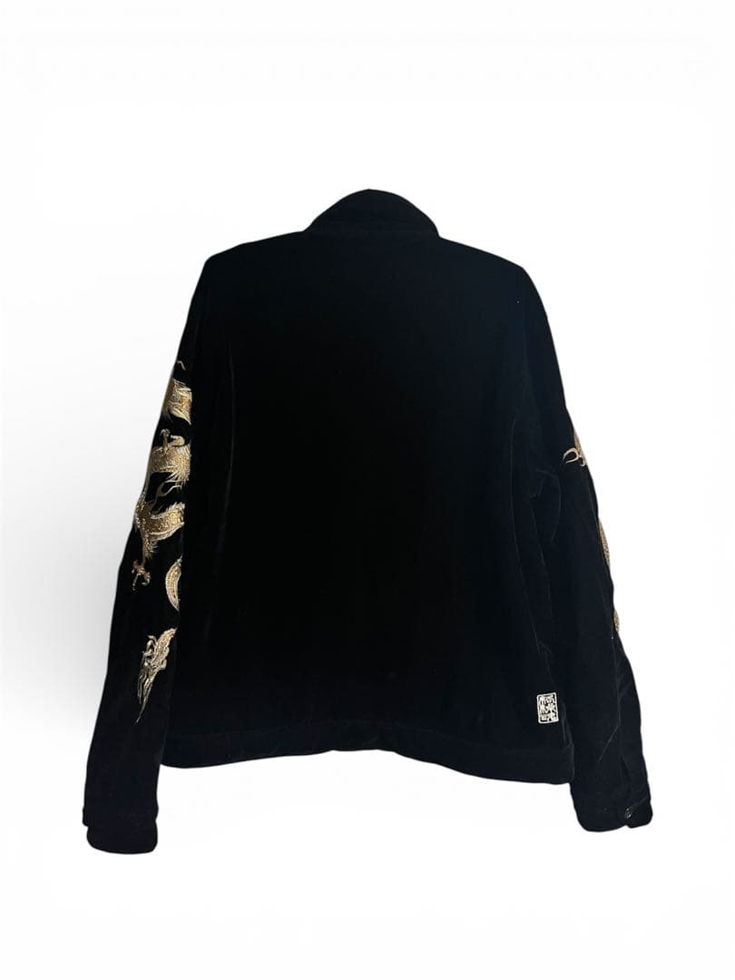 絡繰魂/刺繍/双龍/スーベニアジャケット/別珍/ベロア