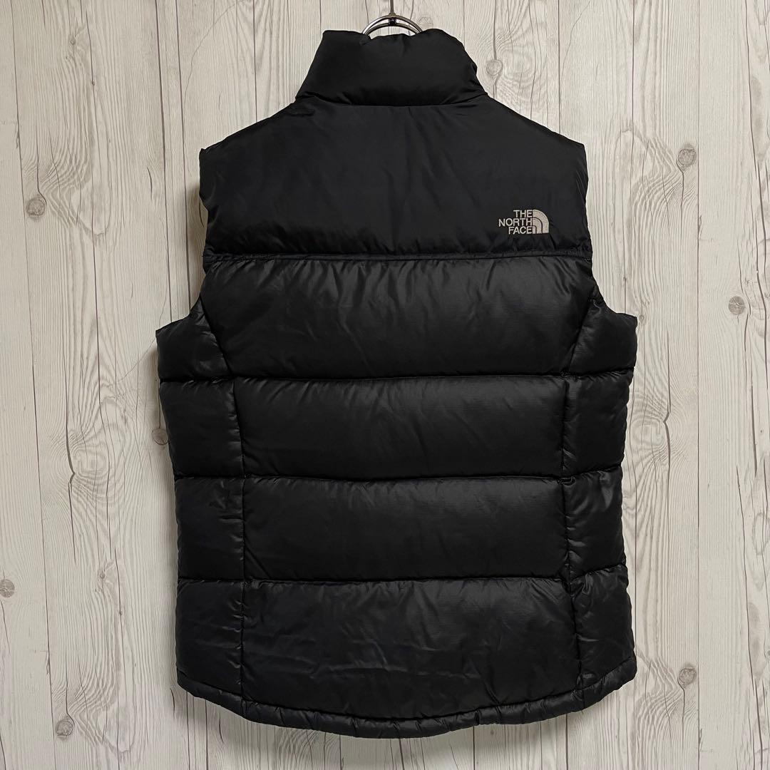 ノースフェイス　ダウンベスト　700フィル　レディースXL　95ブラック黒　古着