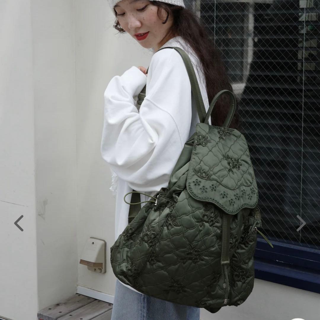POPPY あさぎーにょ POINTE BACKPACK カーキ リュック