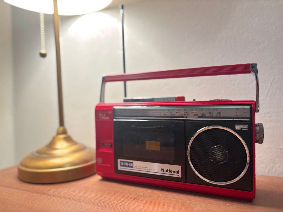 昭和レトロ National RX-1835 ラジカセ 実働　ケーブルつき