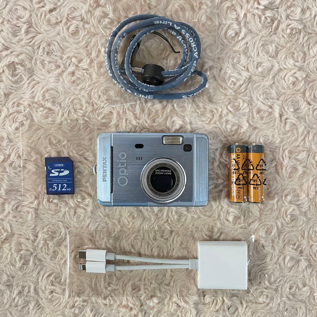 スマホ転送OK✨PENTAX Optio S40✨動作確認済 単三電池 可愛い♪