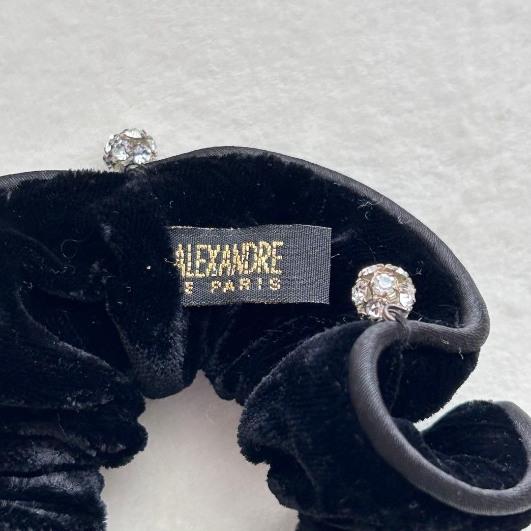 アレクサンドルドゥパリ ベロアビジュー スワロフスキー シュシュ 黒