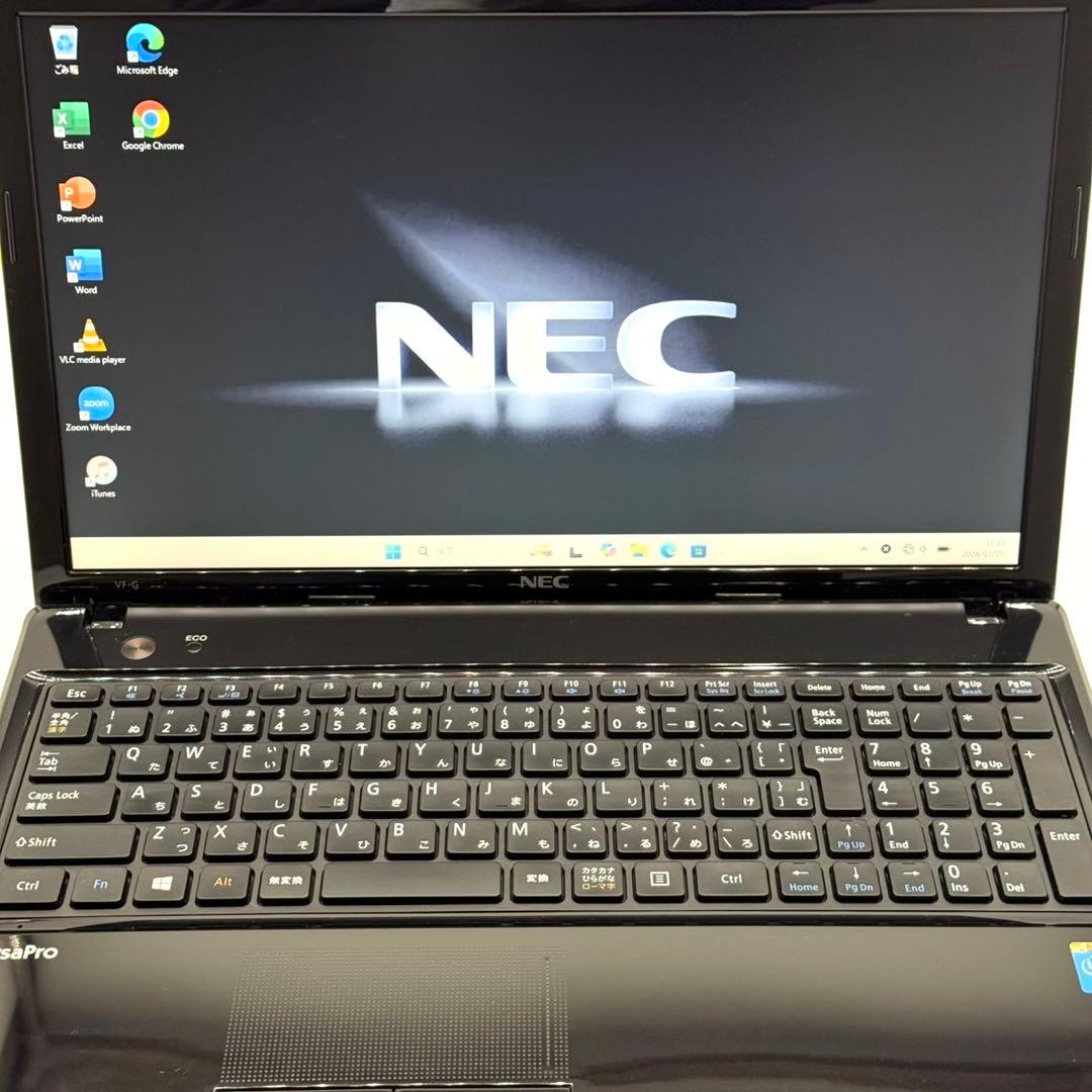 NECノートPC Celeron 8GB SSD256 バッテリー新品 DVD