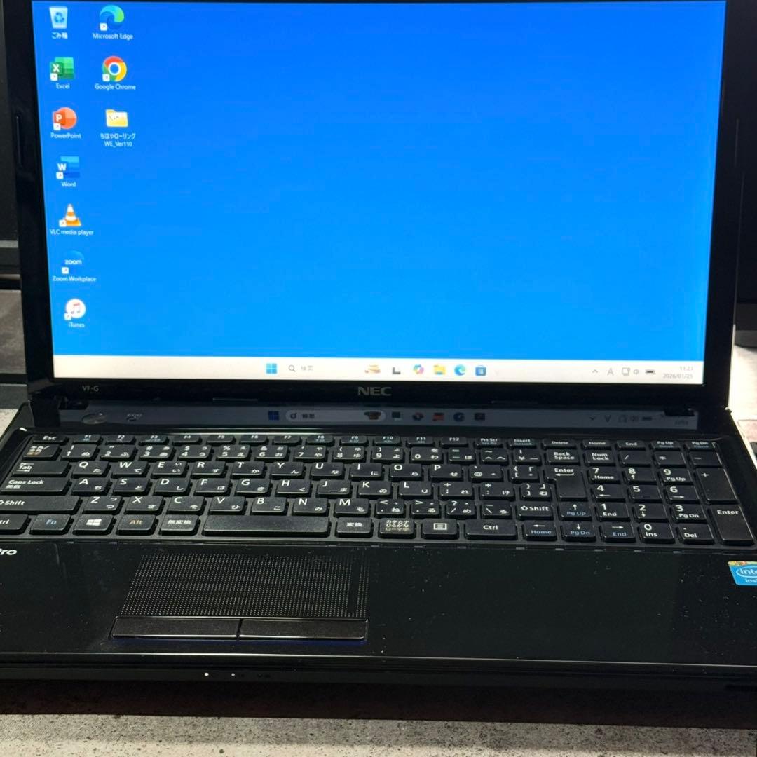 NECノートPC Celeron 8GB SSD256 バッテリー新品 DVD