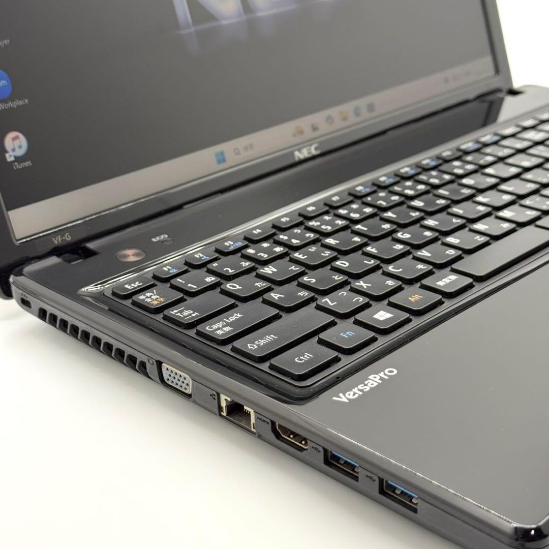 NECノートPC Celeron 8GB SSD256 バッテリー新品 DVD