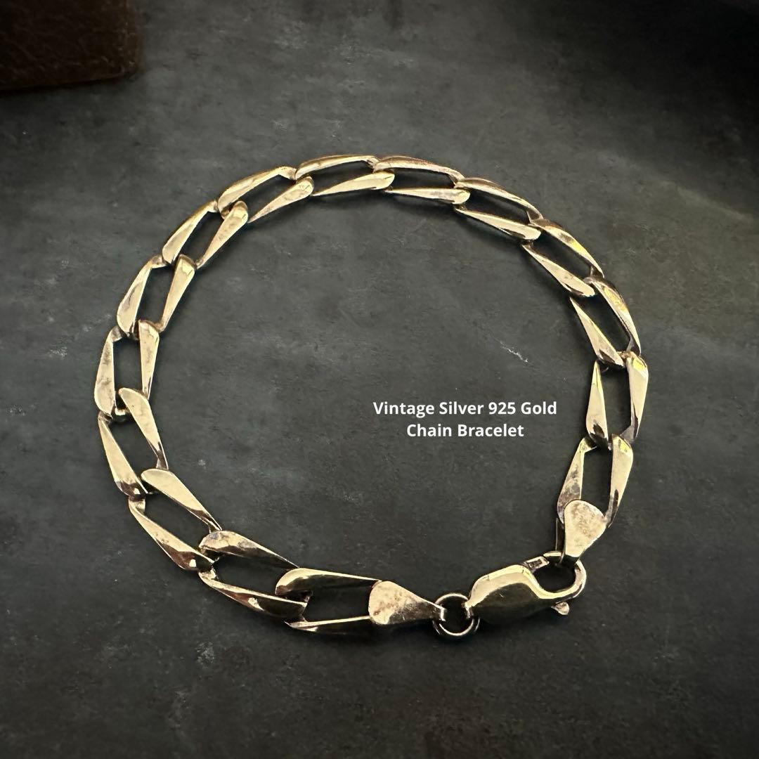 希少　ヴィンテージ　ブレスレット　シルバー　925 アンティーク　ゴールド　喜平
