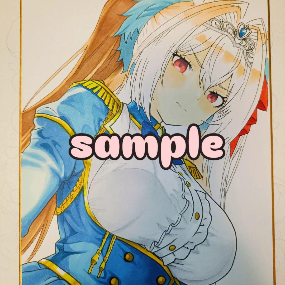 さ*ち様 手描きイラスト　ファンアート　ウマ娘　ダイワスカーレット　中色紙　原画