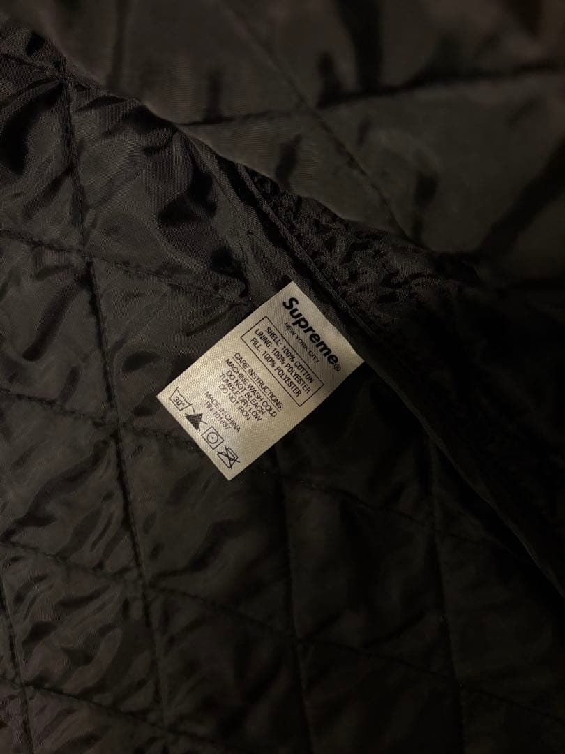 Supreme シュプリーム チェーン柄 キルティングジャケット ブラック