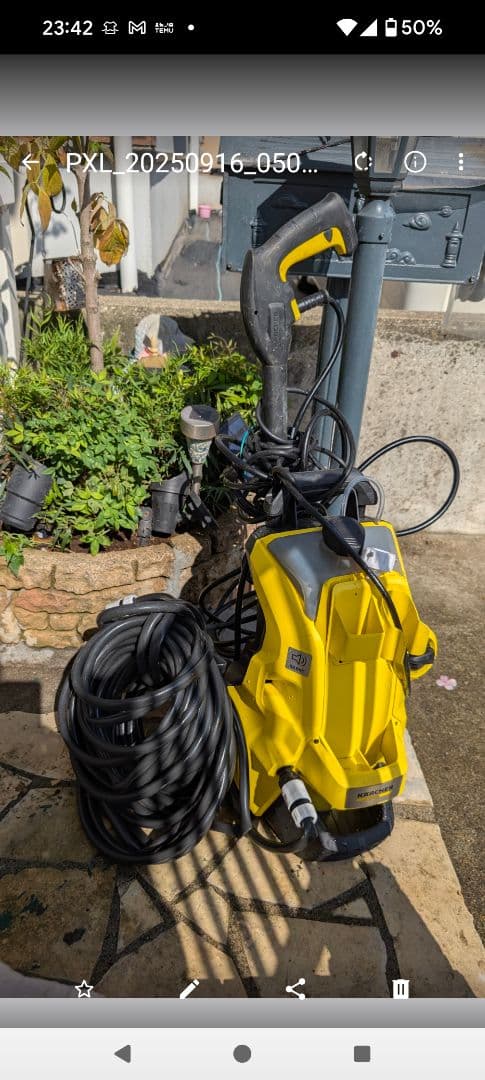 R7.9月購入。引き取り限定。KARCHER K 3 高圧洗浄機 別売ホース付き