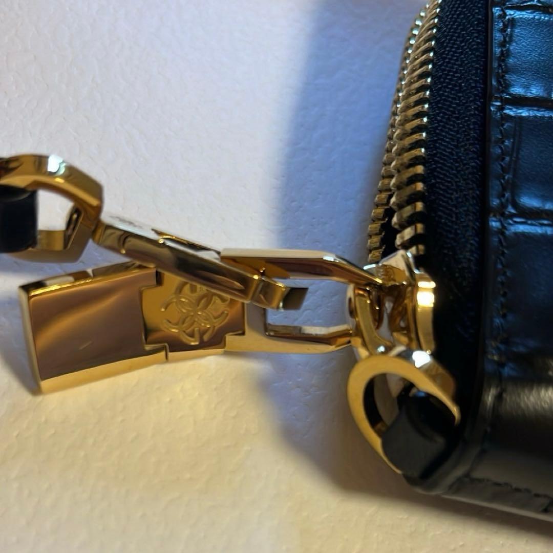 GOLDEN CONCEPT】 ラウンドジッ プ長財布／クロコ型押しレザー