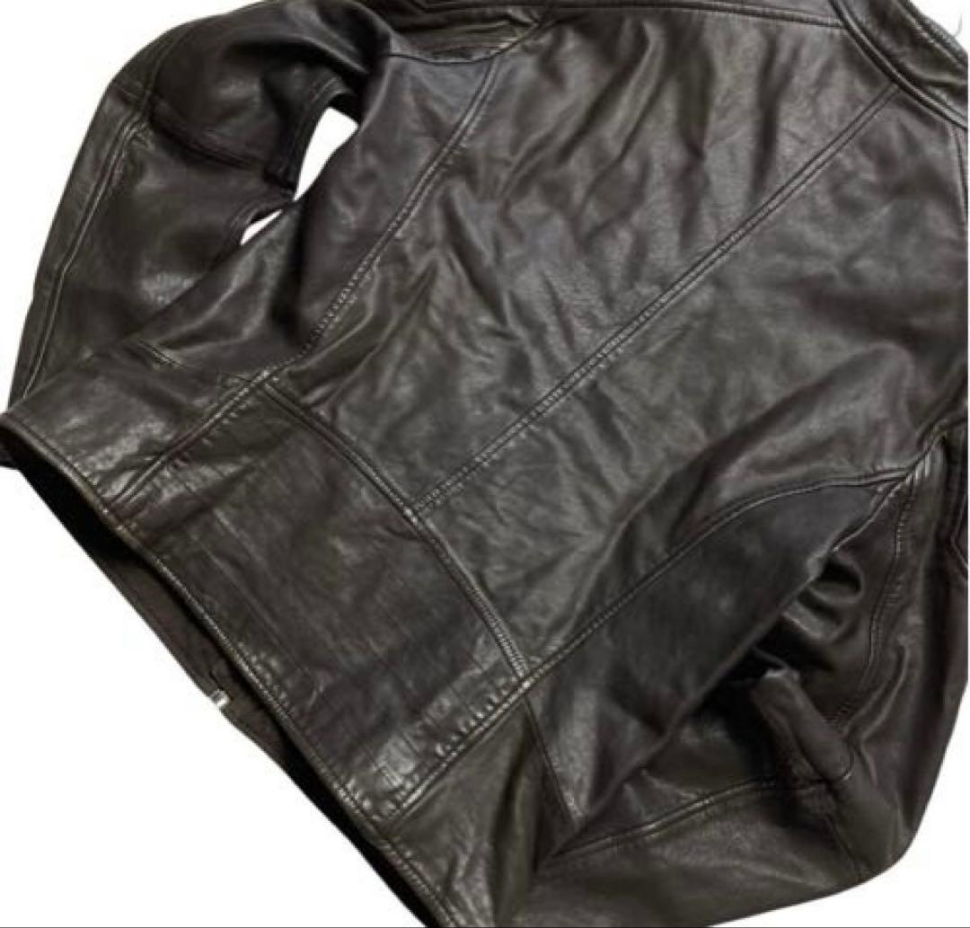 HUGO BOSS ヒューゴボス レザー ジャケット ライダース ラム　羊革