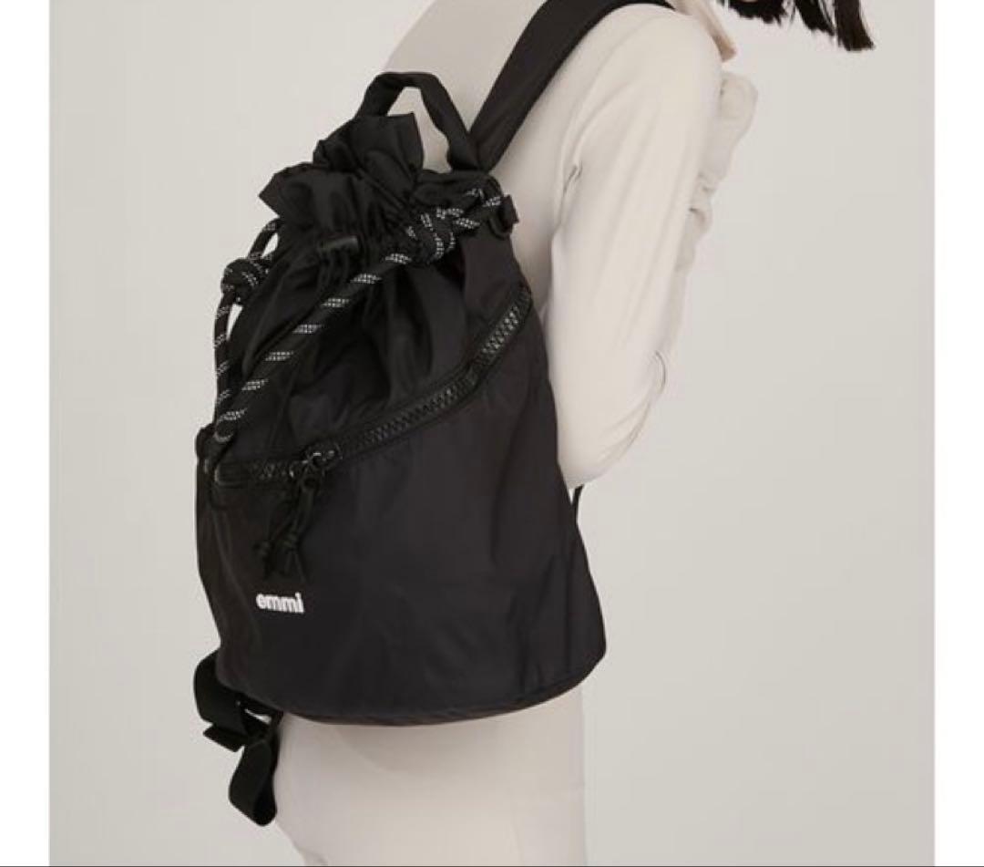 emmi ロゴマルチバックパック　3WAY ブラック　黒