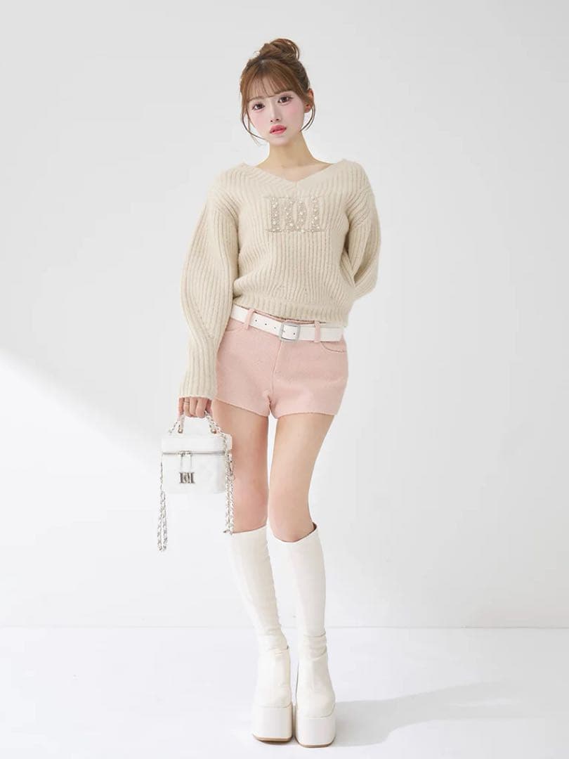 【新品タグ付き】Darich ファンシービーズDDロゴボリュームニットトップス