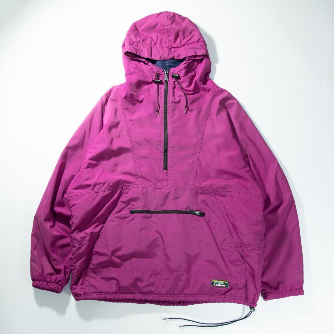 エルエルビーン　アノラックパーカー　中綿入り　プルオーバー　ピンク　パープル