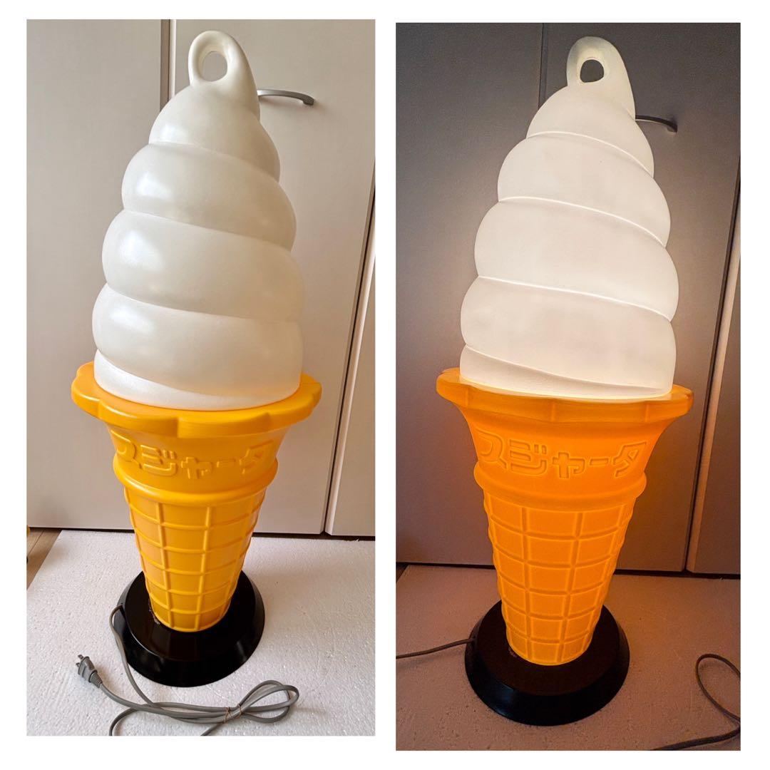 スジャータ TOMI ソフトクリーム看板 ライト点灯　照明 あんどん 非売品